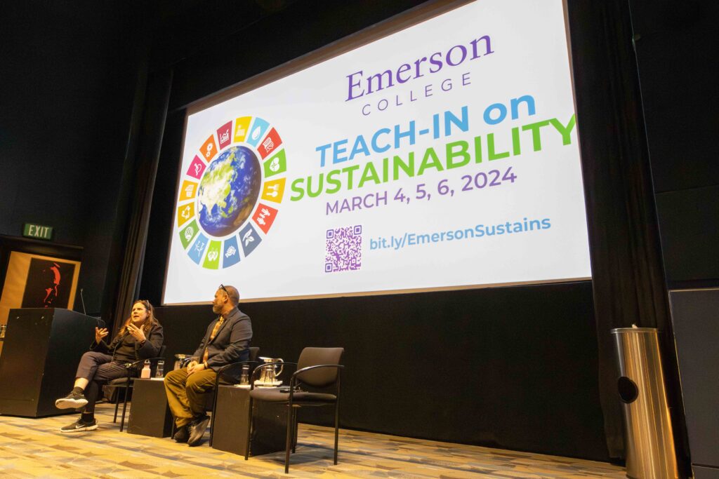 Lydia Dean Pilcher speaks with Nejem Raheem on stage 
