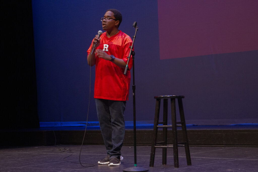 Samuel Ricot performs standup