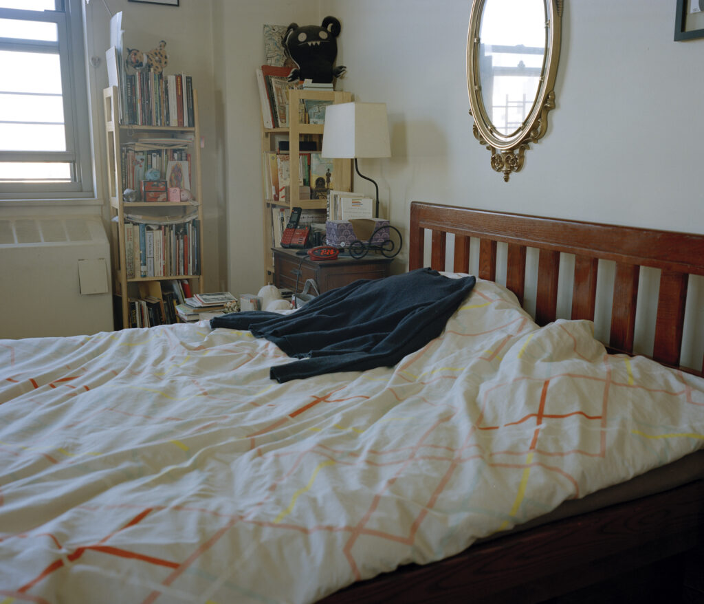 An unmade bed