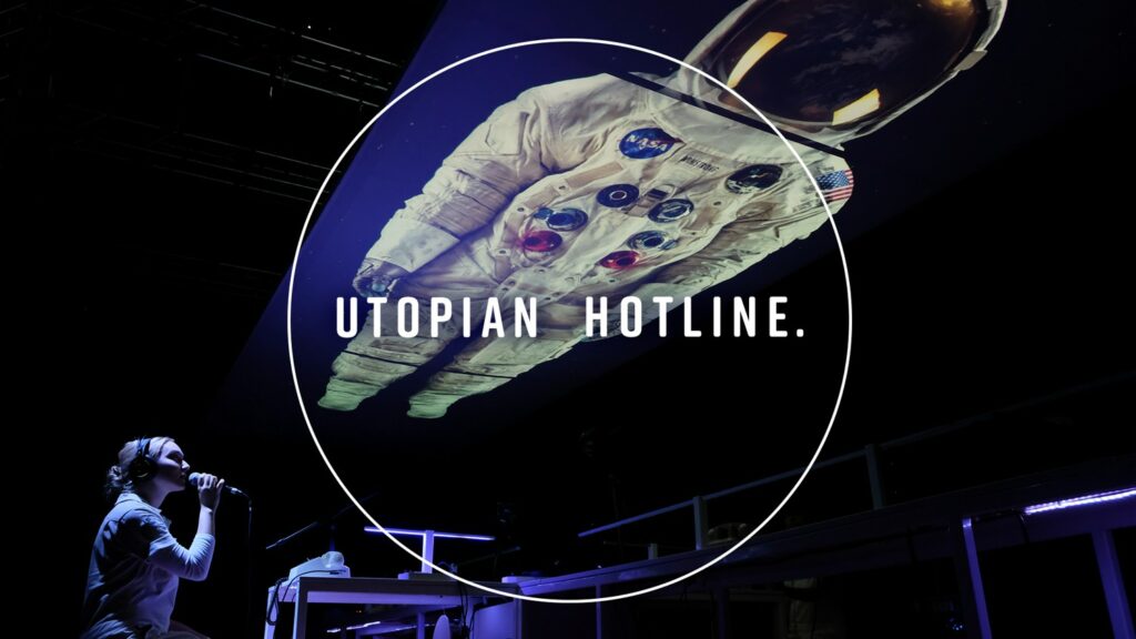 Graphic that says Utopian Hotline