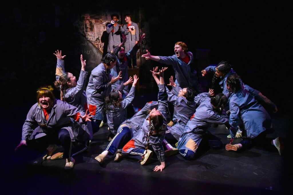 Actors on stage performing