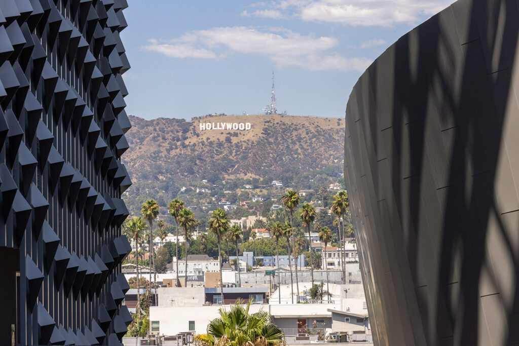 Hollywood sign as seen from ELA
