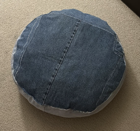 A jean cushion