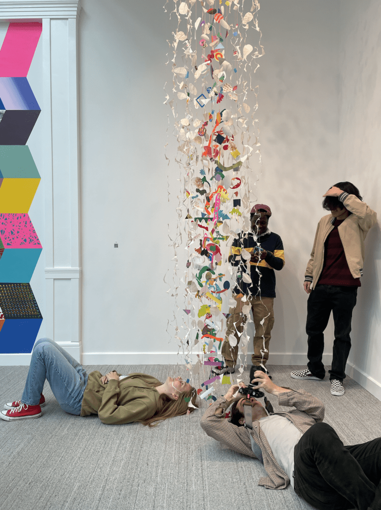 Students at the art gallery