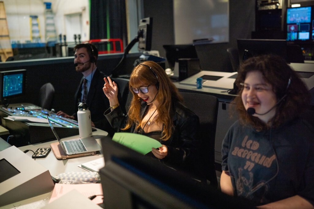 People in the video control room