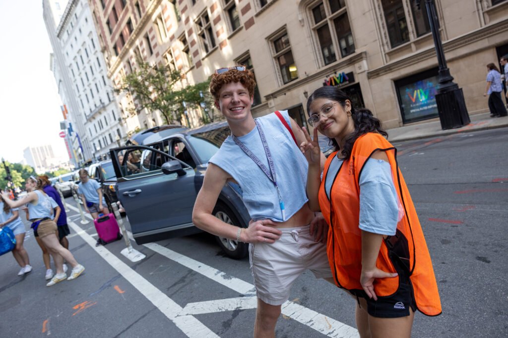 Mick Casey and other orientation leader.