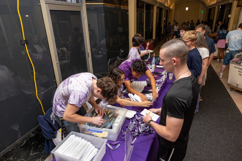 New Emerson students receiving their keys