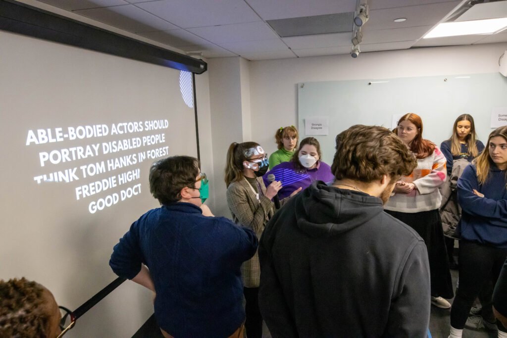 students having a discussion