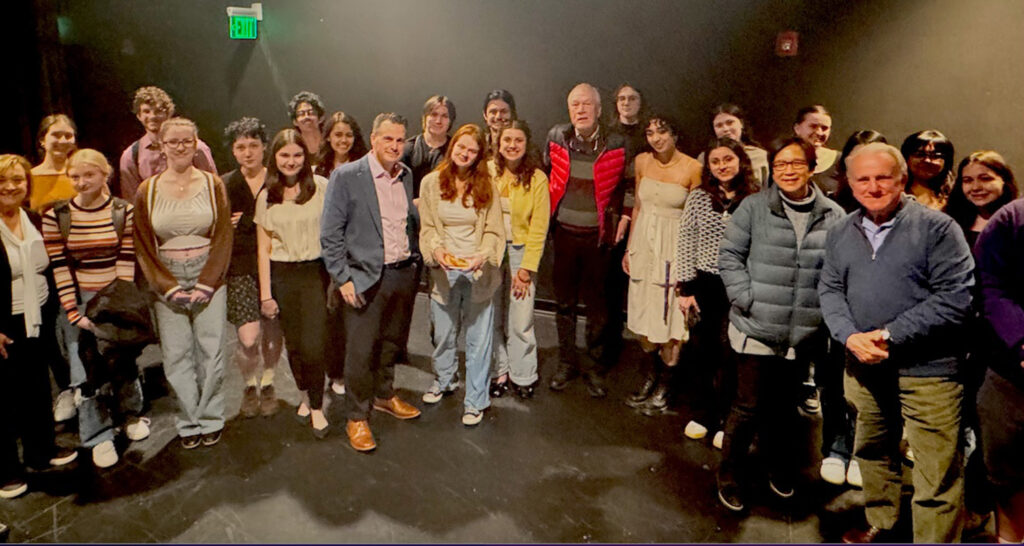 Group of students and journalists