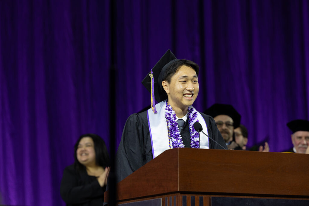 David Yu at podium