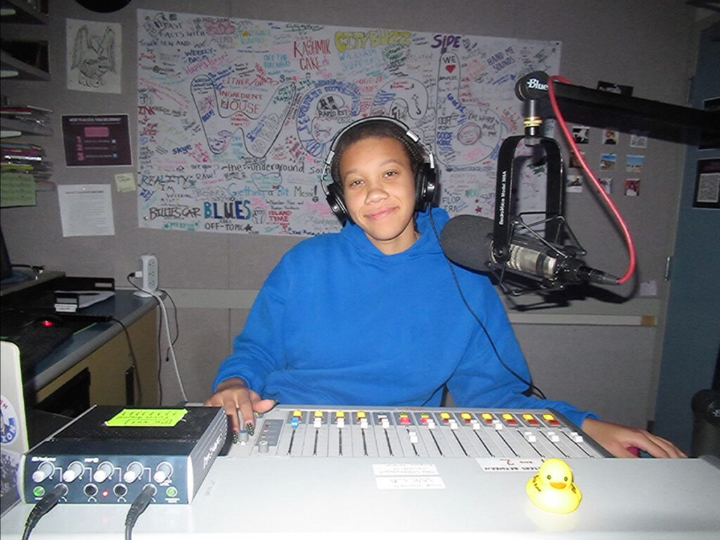 Carlson Jones behind a sound board